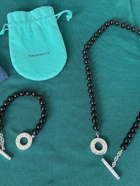 Tiffany & Company Onyx Necklace and Bracelet - original receipts available.